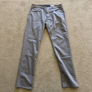 AG Pants Tellis Modern Slim Mens Size 34X34 Gray Chino Embroidered Stretch